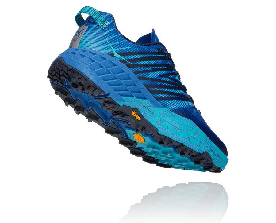 Hoka Australia One One Speedgoat 4 - Mens Trail Shoes Blue - PVJSB-1678